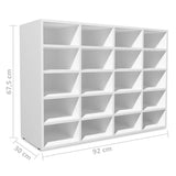 NNEVL Shoe Rack Chipboard 92x30x67.5 cm White