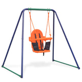 NNEVL 2-in-1 Single Swing and Toddler Swing Orange