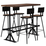 NNEVL Bar Set 5 Piece Solid Reclaimed Wood