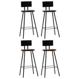 NNEVL Bar Set 5 Piece Solid Reclaimed Wood