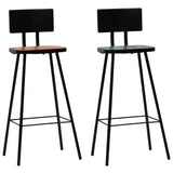 NNEVL Bar Set 3 Piece Solid Reclaimed Wood Multicolour