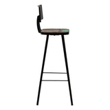 NNEVL Bar Set 3 Piece Solid Reclaimed Wood Multicolour