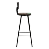 NNEVL Bar Set 7 Piece Solid Reclaimed Wood Multicolour