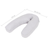 NNEVL Pregnancy Pillow J-Shaped 54x(36-43) cm Grey