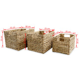 NNEVL Storage Basket Set 3 Pieces Water Hyacinth