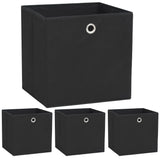 NNEVL Storage Boxes 4 pcs Non-woven Fabric 32x32x32 cm Black