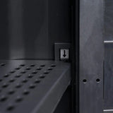 NNEVL Garden Storage Cabinet with 3 Shelves Black