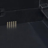 NNEVL Garden Storage Cabinet with 3 Shelves Black