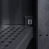 NNEVL Garden Storage Cabinet with 3 Shelves Black and Grey