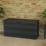 NNEVL Garden Storage Box Brown 120x50x60 cm Poly Rattan