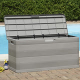 NNEVL Garden Storage Box Grey 117x45x56 cm