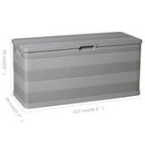 NNEVL Garden Storage Box Grey 117x45x56 cm