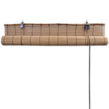 NNEVL Roller Blind Bamboo 100x220 cm Brown