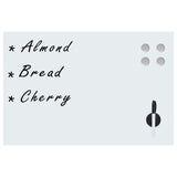 NNEVL Wall Mounted Magnetic Whiteboard Glass 60x40 cm