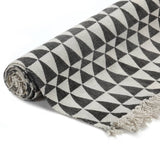 NNEVL Kilim Rug Cotton 160x230 cm with Pattern Black/White
