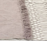 NNEVL Kilim Rug Cotton 160x230 cm with Pattern Taupe