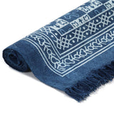 NNEVL Kilim Rug Cotton 160x230 cm with Pattern Blue