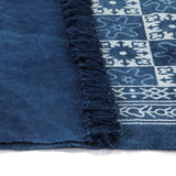 NNEVL Kilim Rug Cotton 160x230 cm with Pattern Blue