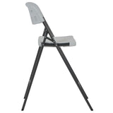 NNEVL Folding Bar Chairs 2 pcs HDPE and Steel White