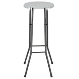 NNEVL Folding Bar Stools 2 pcs HDPE and Steel White