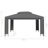 NNEVL Gazebo Anthracite 300x400 cm