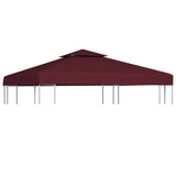 NNEVL 2-Tier Gazebo Top Cover 310 g/m² 3x3 m Bordeaux