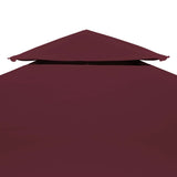 NNEVL 2-Tier Gazebo Top Cover 310 g/m² 3x3 m Bordeaux