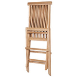 NNEVL 3 Piece Folding Bistro Set Solid Teak Wood