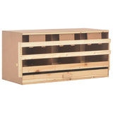 NNEVL Chicken Laying Nest 3 Compartments 96x40x45 cm Solid Pine Wood