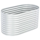 NNEVL Garden Raised Bed 160x80x81 cm Galvanised Steel Silver