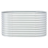 NNEVL Garden Raised Bed 160x80x81 cm Galvanised Steel Silver