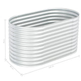 NNEVL Garden Raised Bed 160x80x81 cm Galvanised Steel Silver