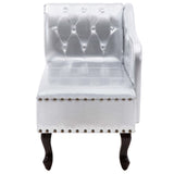 NNEVL Chaise Longue Silver Faux Leather