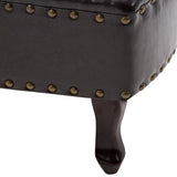 NNEVL Chaise Longue Dark Brown Faux Leather