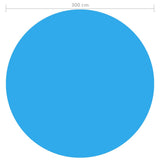 NNEVL Floating Round PE Solar Pool Film 300 cm Blue