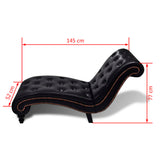 NNEVL Chaise Longue Brown Faux Leather