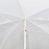 NNEVL Garden Bed with Parasol Brown Poly Rattan