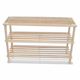 NNEVL Wooden Shoe Rack 3-Tier 2 pcs