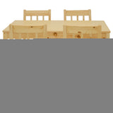 NNEVL Wooden Dining Table with 4 Chairs Natural