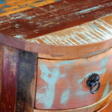 NNEVL Reclaimed Cabinet with 3 Drawers Solid Wood