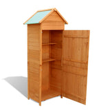 NNEVL Garden Storage Cabinet Brown 79x49x190 cm