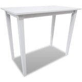 NNEVL White Wooden Bar Table and 4 Bar Chairs Set