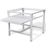 NNEVL Washing Machine Pedestal with Pull-Out Shelf White