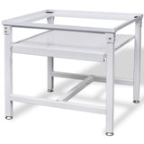 NNEVL Washing Machine Pedestal with Pull-Out Shelf White