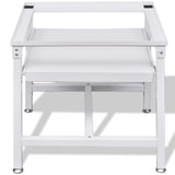 NNEVL Washing Machine Pedestal with Pull-Out Shelf White