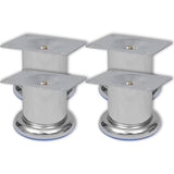 NNEVL Round Sofa Legs 4 pcs Chrome 60 mm