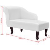 NNEVL Chaise Longue White Faux Leather
