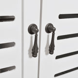 NNEVL Bathroom Cabinet Albuquerque Wood White 46x24x117.5 cm