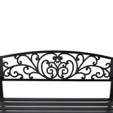 NNEVL Garden Bench 127 cm Cast Iron Black