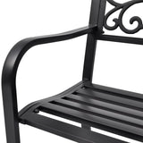 NNEVL Garden Bench 127 cm Cast Iron Black